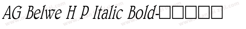 AG Belwe H P Italic Bold字体转换